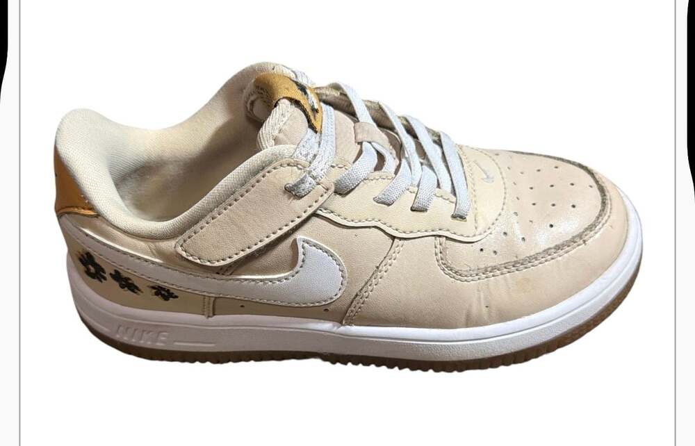Nike Force 1 Low SE 'Powered By Flowers' Kids Sneakers Sanddrift Size 2Y